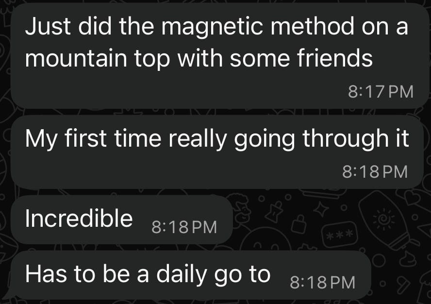 Magnetic method on a mountain top
